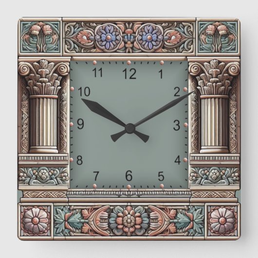 Antique Vierkante Klok (Voorkant)