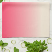 Antique Wit en Amerikaanse Roze Ombre Theedoek (Gevouwen)