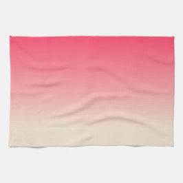Antique Wit en Amerikaanse Roze Ombre Theedoek