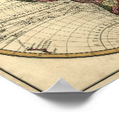 Antique World Map by Guillaume de L'Isle, 1720 Poster (Hoek)