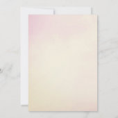 Antique Yellow & Dusty Rose Watercolor Baptism Kaart (Achterkant)