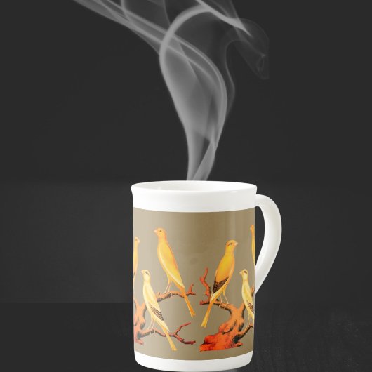 Antique Yorkshire  Canaries  -  Porselein Kop