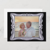 Antique zilveren lijst 25e trouwdag briefkaart (Voorkant / Achterkant)