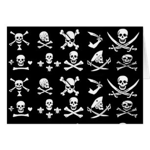 ANTIQUE ZWARTE PIRATENVAANDELS EN SCHATKAARTEN