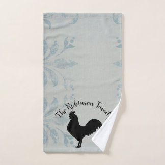 Antiqued Blue Rooster Handdoek