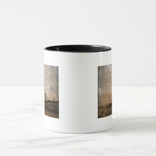 Antiqued London Eye Art Mok (Midden)