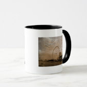 Antiqued London Eye Art Mok (Voorkant rechts)