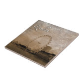Antiqued London Eye Art Tile Tegeltje (Zijkant)