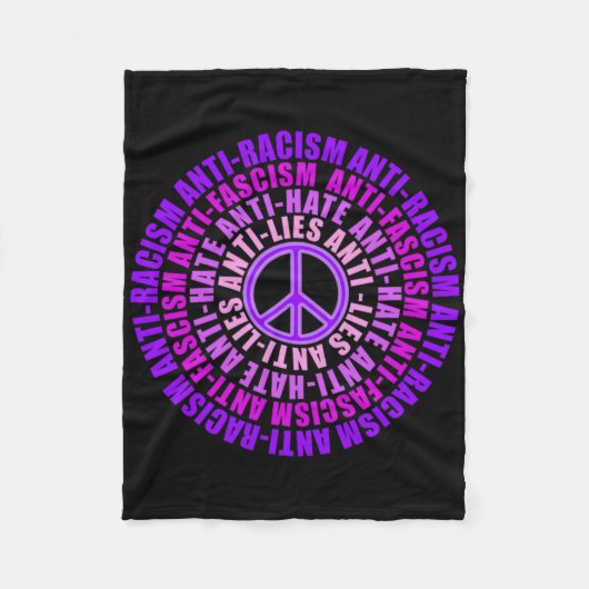 Antiracisme Fascisme leugens Haat Verzet Stemmen S Fleece Deken (Voorkant)