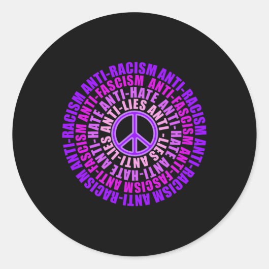 Antiracisme Fascisme leugens Haat Verzet Stemmen S Ronde Sticker (Voorkant)