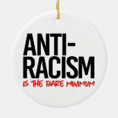 Antiracisme is het absolute minimum keramisch ornament (Achterkant)