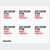 Antiracisme is het absolute minimum vierkante sticker (Vel)