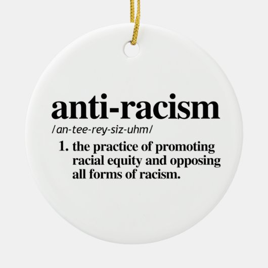 antiracisme keramisch ornament (Voorkant)