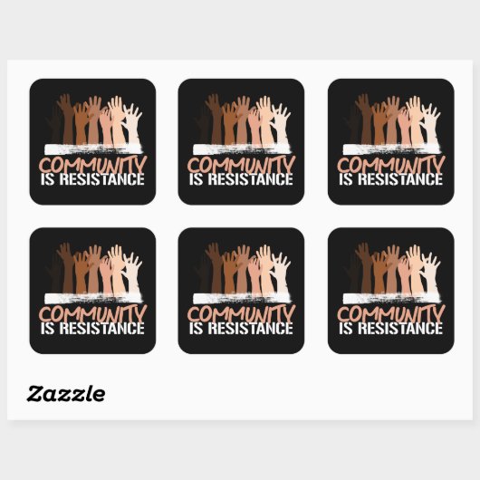 Antiracismegemeenschap is Verzetsplein Sticker (Vel)