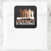 Antiracismegemeenschap is Verzetsplein Sticker (Tas)
