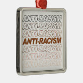 antiracismepatroon metalen ornament (Rechts)