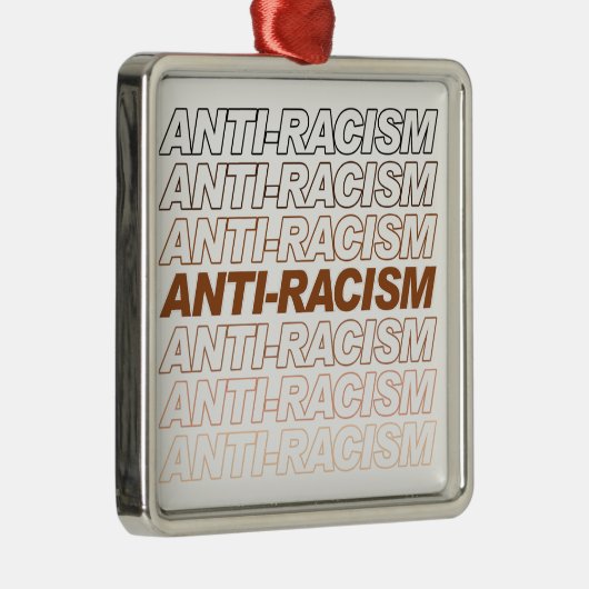 antiracismepatroon metalen ornament (Rechts)