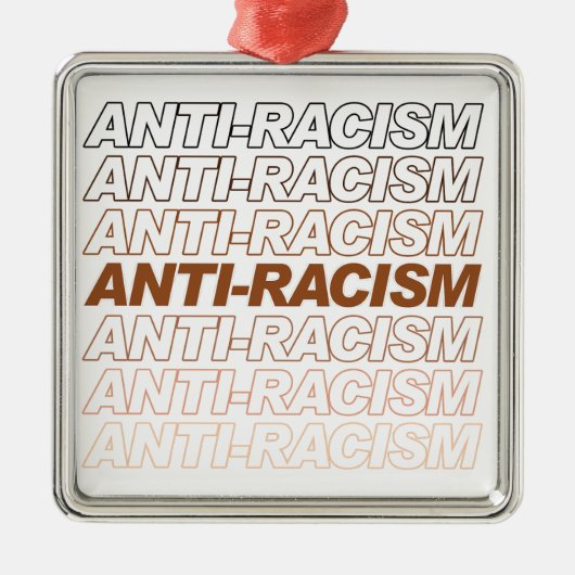 antiracismepatroon metalen ornament (Voorkant)