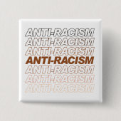 antiracismepatroon vierkante button 5,1 cm (Voorkant)