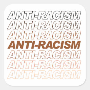 antiracismepatroon vierkante sticker