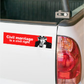 Antirepublikeins - Burgerlijk huwelijk is een burg Bumpersticker (Op Truck)