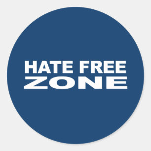 Antirepublikeinse zone 2 — Hate Free Zone 2 Ronde Sticker