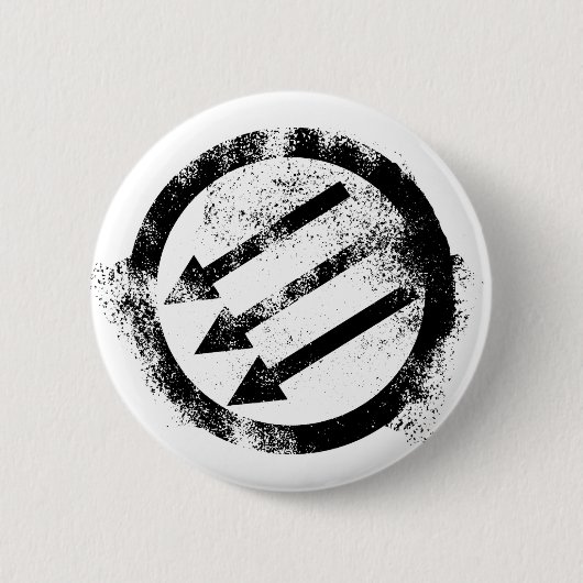 Antisascistisch ijzeren front ronde button 5,7 cm (Voorkant)