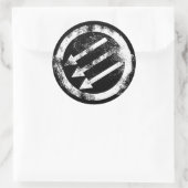 Antisascistisch ijzeren front ronde sticker (Tas)