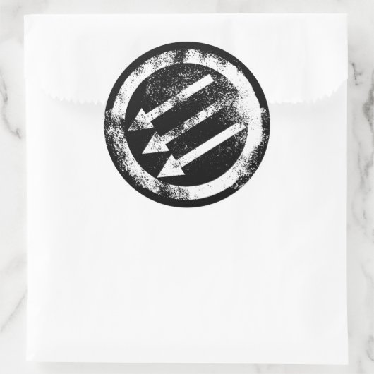 Antisascistisch ijzeren front ronde sticker (Tas)