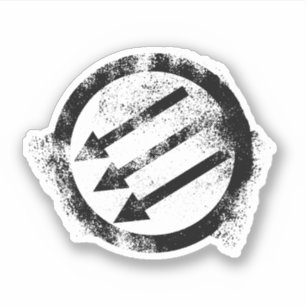 Antisascistisch ijzeren front sticker