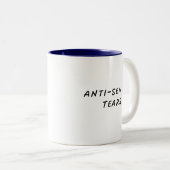 Antisemitische tranen tweekleurige koffiemok (Voorkant rechts)