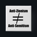Antisemitisme is niet gelijk aan antisemitisme vierkante button 5,1 cm<br><div class="desc">Antisemitisme is niet gelijk aan antisemitisme</div>