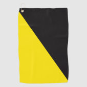 Antisemvlag Anarchocapitalisme geel en zwart Golfhanddoek (Voorkant)