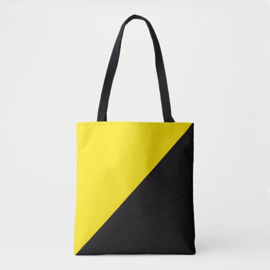 Antisemvlag Anarchocapitalisme geel en zwart Tote Bag (Voorkant)
