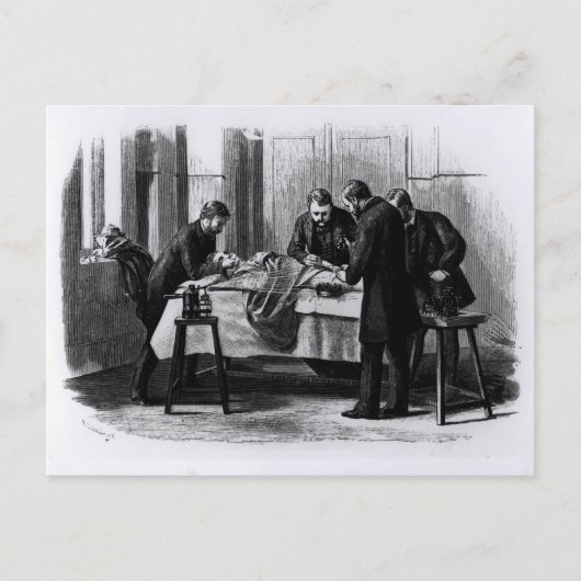 Antiseptische chirurgie, 1882 briefkaart (Voorkant)