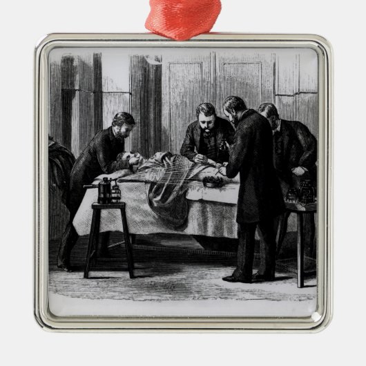 Antiseptische chirurgie, 1882 metalen ornament (Voorkant)