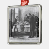 Antiseptische chirurgie, 1882 metalen ornament (Links)