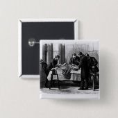 Antiseptische chirurgie, 1882 vierkante button 5,1 cm (Voorkant /achterkant)