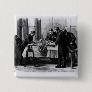 Antiseptische chirurgie, 1882 vierkante button 5,1 cm