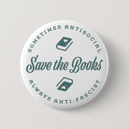 Antisociaal antifascist ronde button 5,7 cm (Voorkant)
