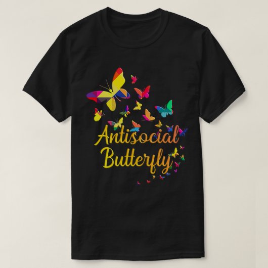 Antisociaal-antisociale boter t-shirt (Design voorkant)