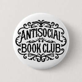 Antisociaal boek club introvert reader ronde button 5,7 cm