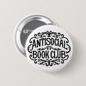 Antisociaal boek club introvert reader ronde button 5,7 cm (Voorkant /achterkant)