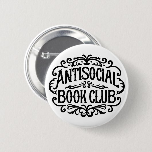 Antisociaal boek club introvert reader ronde button 5,7 cm (Voorkant /achterkant)