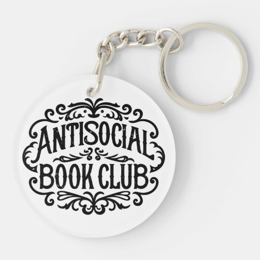 Antisociaal boek club introvert reader sleutelhanger (Achterkant)