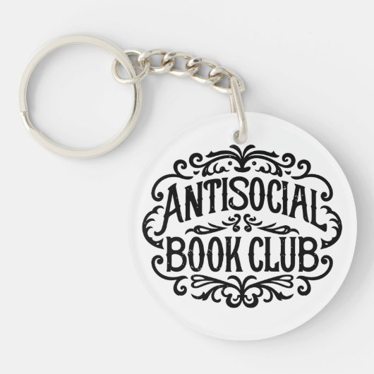 Antisociaal boek club introvert reader sleutelhanger (Voorkant)