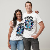Antisociaal skelet UFO Funny Space Introvert T-shirt (Unisex)