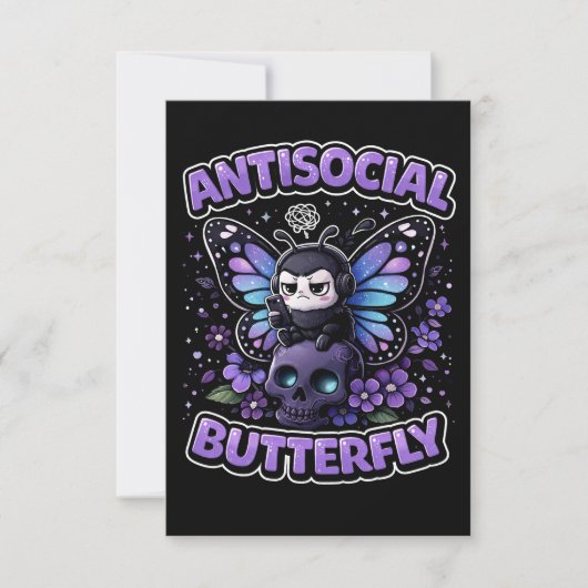 Antisocial Butterfly Bedankkaart (Voorkant)