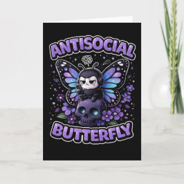 Antisocial Butterfly Feestdagen Kaart