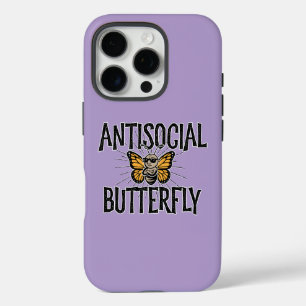 Antisocial Butterfly - grappige kluizenaar iPhone 16 Pro Hoesje